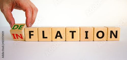 Photos Inflation or deflation symbol
