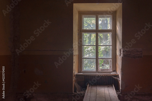 The abandoned old palace in Pilica in Poland