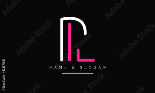 PL, LP, P, L abstract letters logo monogram