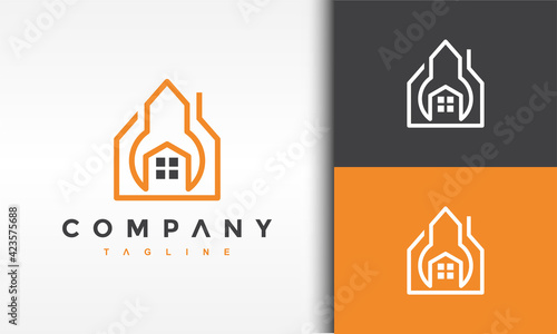 home real estate wrench logo