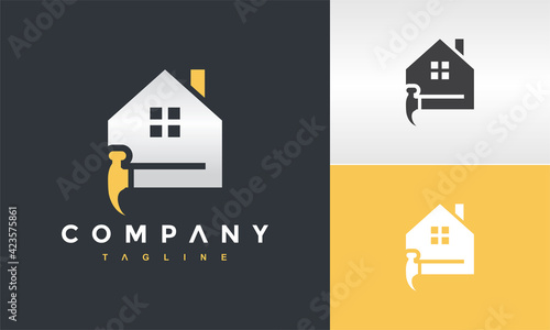 real estate hammer logo