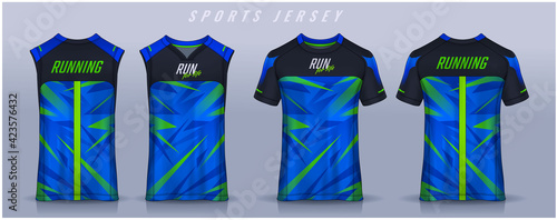 t-shirt sport design template, Soccer jersey mockup for football club, Running singlet,basketball Tank top.