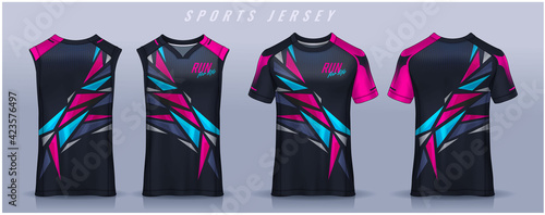 t-shirt sport design template, Soccer jersey mockup for football club, Running singlet,basketball Tank top.
