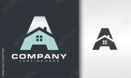 initial A real estate logo