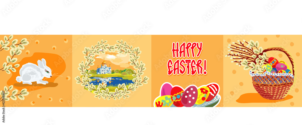 Easter images vector.