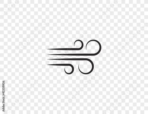 Wind, weather energy, flat icon. Vector illustration.