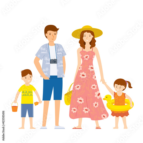 Family Prepare for Travel Summer