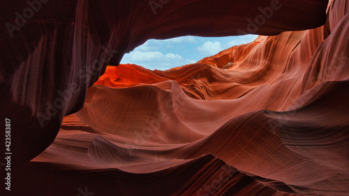Closeup of the magical Antelope Canyon, located in Arizona USA