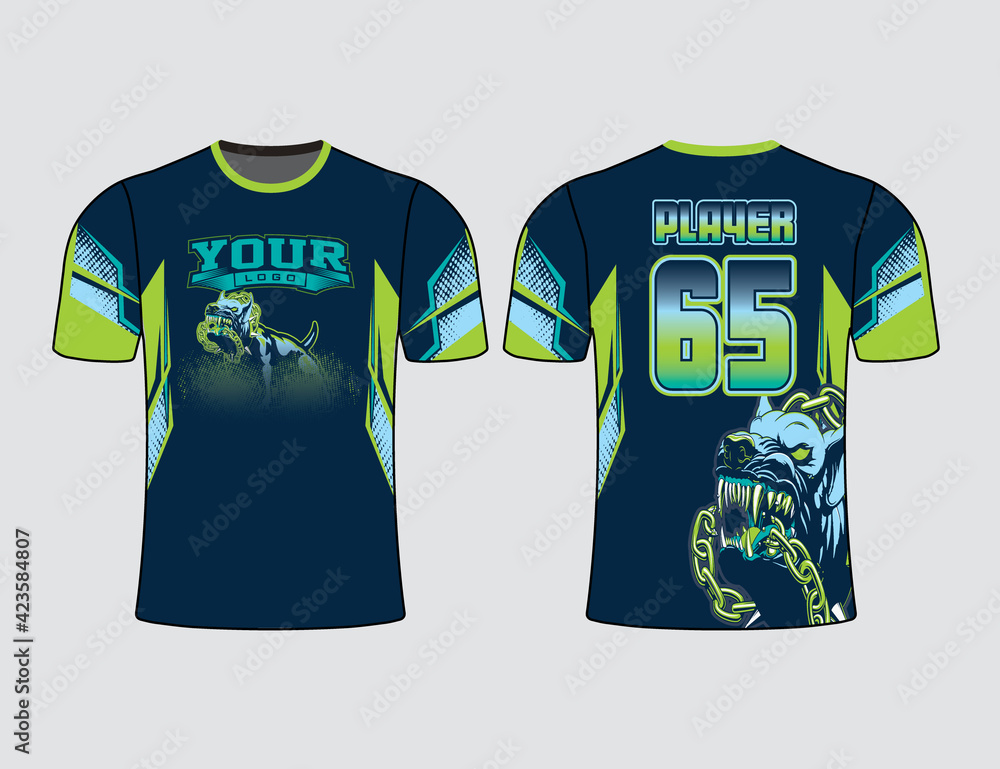 Sports gear template and mockup perfect for all sports team uniforms. Designs that go on casual