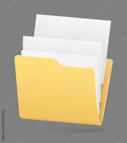 vector full folder of documents