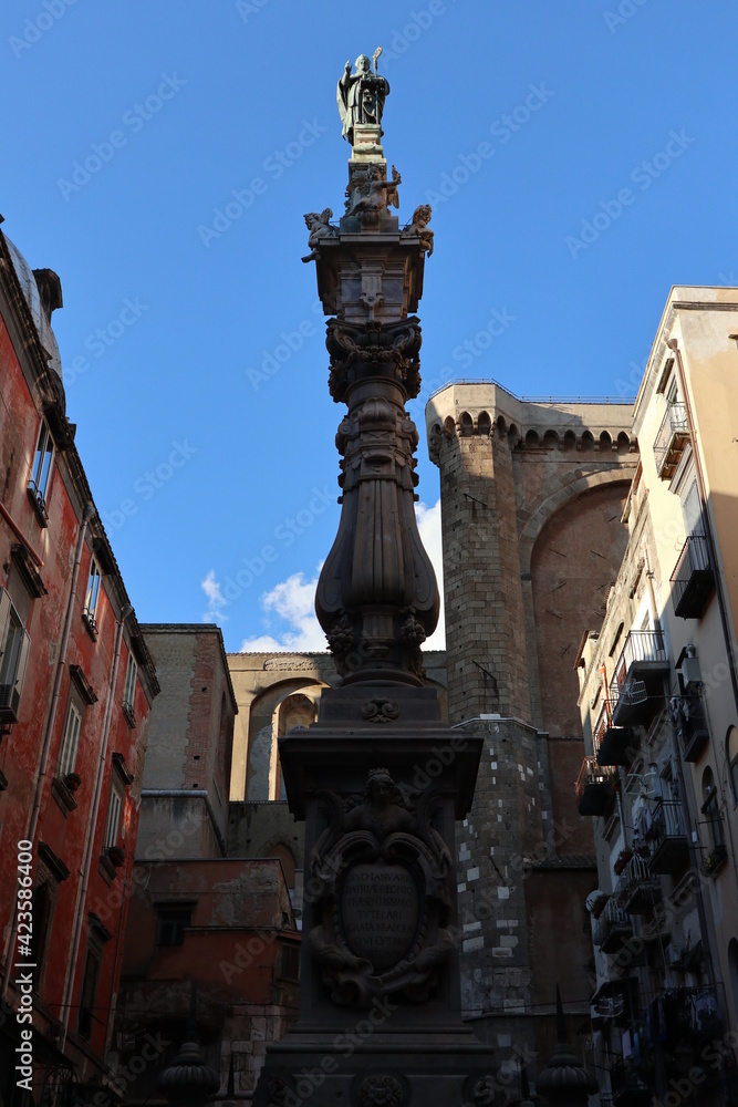 Napoli - Obelisco di San Gennaro in Via dei Tribunali