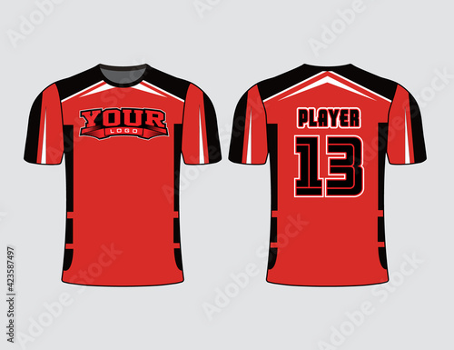 All sports team gear. Jersey mockup perfect for all sport team uniform. Design perfect for casual, t-shirt, fashion and sports apparels