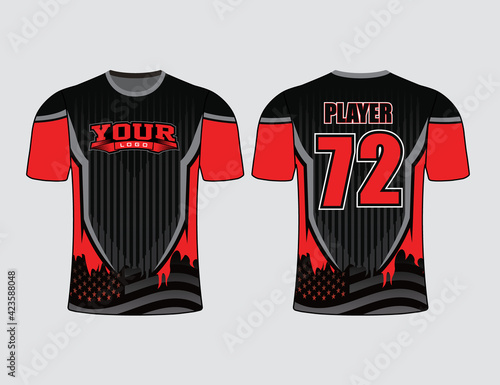 All sports team gear. Jersey mockup perfect for all sport team uniform. Design perfect for casual, t-shirt, fashion and sports apparels