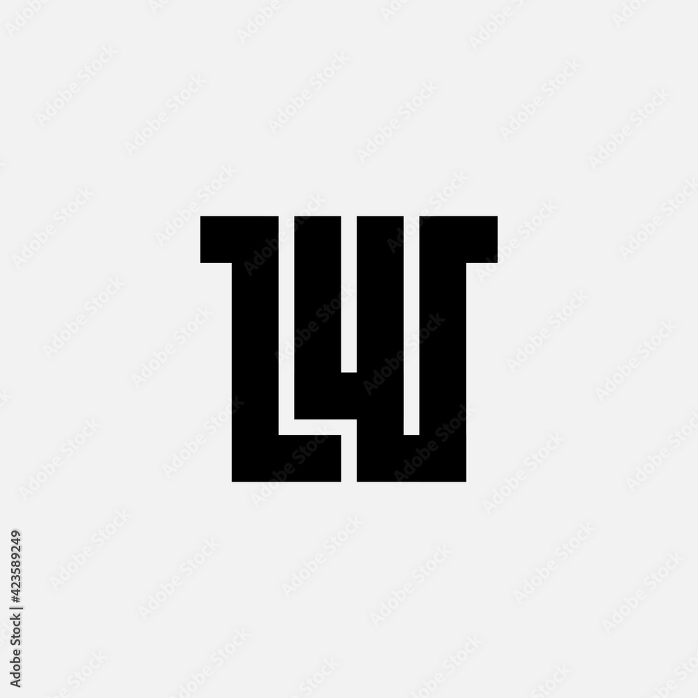 LW - creative icon or symbol. Universal elegant logotype with letter L and W. Clean and minimal Logo.