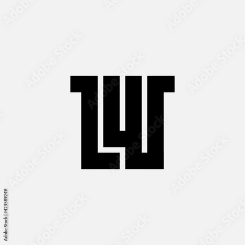LW - creative icon or symbol. Universal elegant logotype with letter L and W. Clean and minimal Logo.
