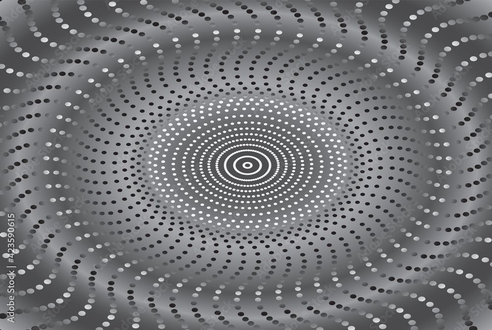 Dotted Halftone Vector Spiral Pattern or Texture with Ellipses Dotted Halftone Vector Spiral Pattern or Texture with Ellipses