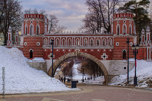 Figured bridge - construction of the Tsaritsyn ensemble in Moscow