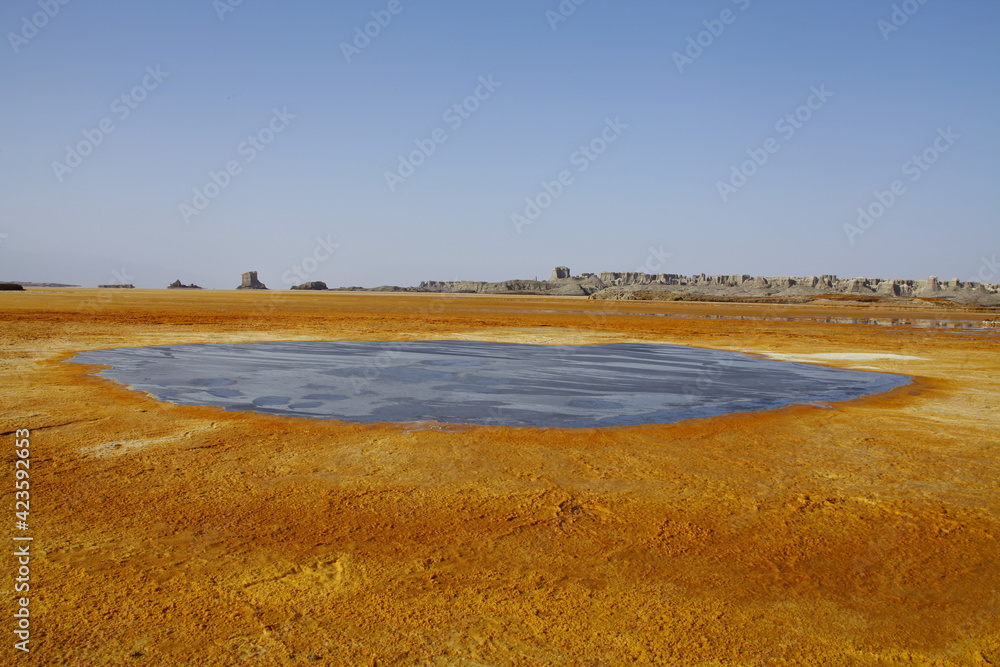 Paysage du désert de Danakil dans le nord de l'Ethiopie Paysage du désert de Danakil dans le nord de l'Ethiopie