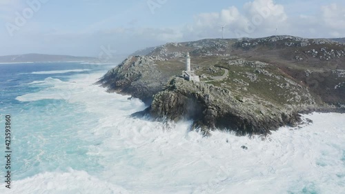 Punta Nariga lighthouse in A Coruna Galicia Spain