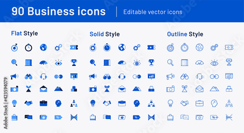 Business icons set