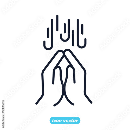 dry hand icon. dry hand symbol template for graphic and web design collection logo vector illustration