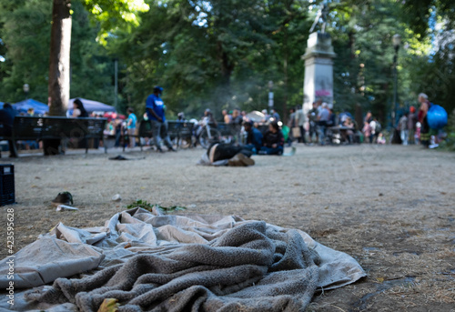 Black Lives Matter, Park setting during Portland, Oregon protests, riots (PDX) photo