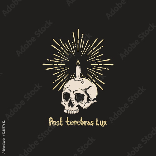 Christian illustration. Light After Darkness. Adopted as the motto of the entire Protestant Reformation