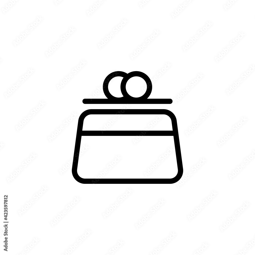 The purse icon. Wallet, pouch and money symbol. Flat. Coin purse wallet icon vector isolated The purse icon. Wallet, pouch and money symbol. Flat. Coin purse wallet icon vector isolated