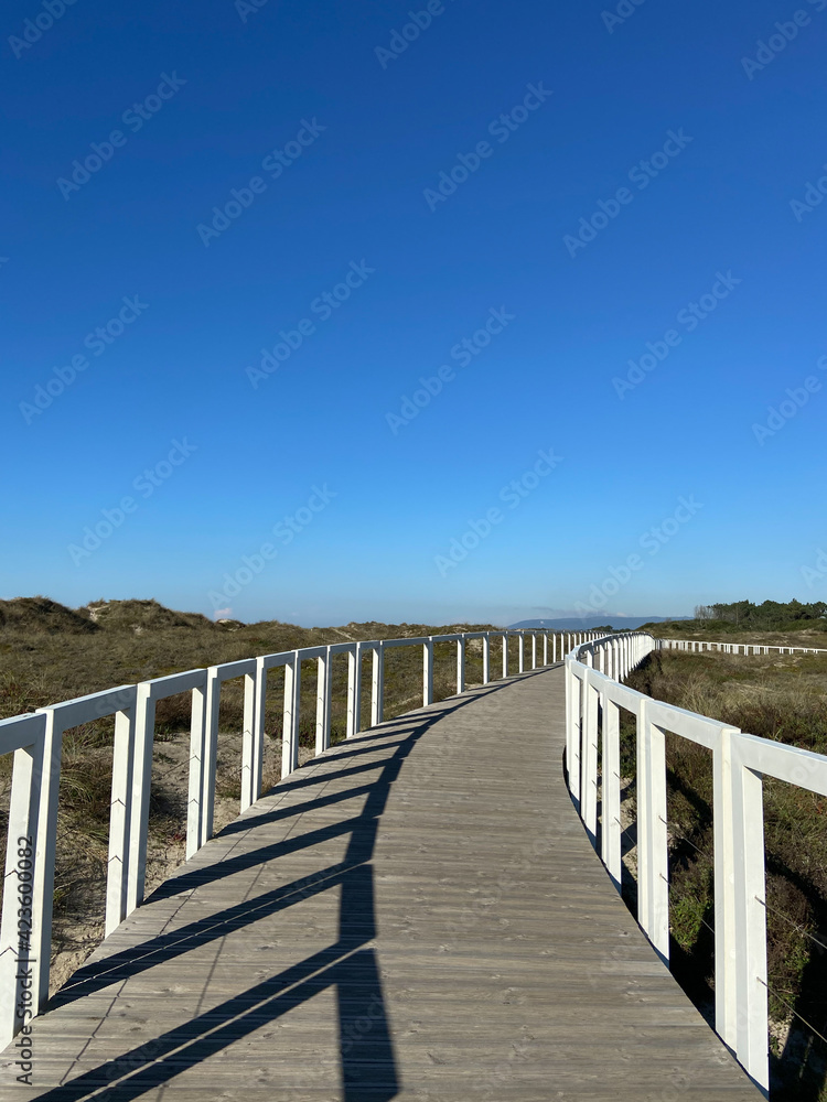 Ecovia Litoral Norte (North Coast Ecoway), walking path in Esposende, Portugal.