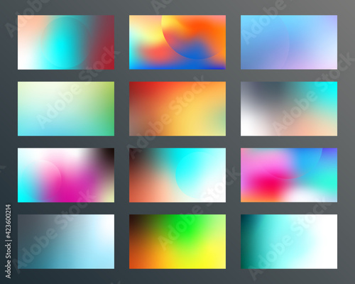 Set of gradient textures design for background, web banner, wallpaper, flyer, poster, brochure cover, typography, or other printing products. Vector illustration