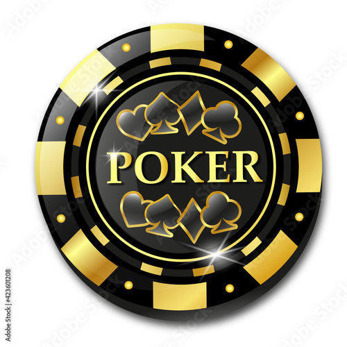 golden poker chip 