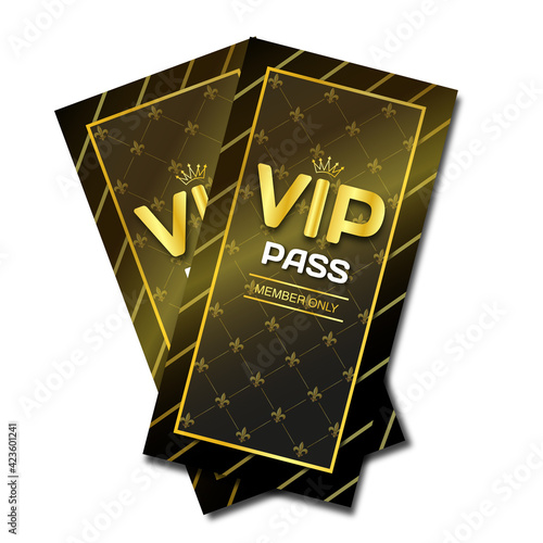 Two golden VIP pass