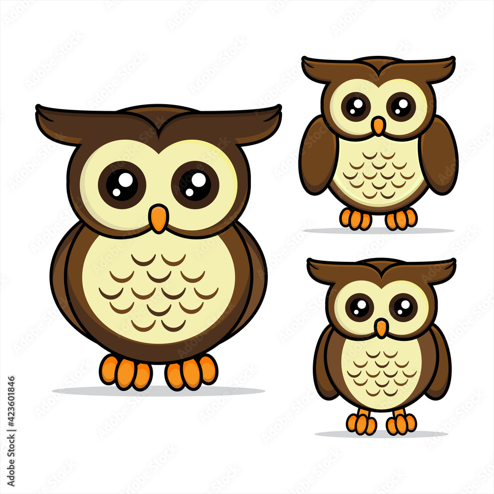 Obraz premium Owl Character cartoon wood