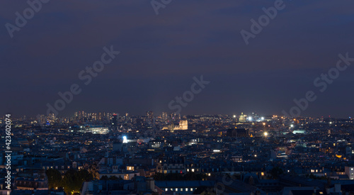 night view of the Paris