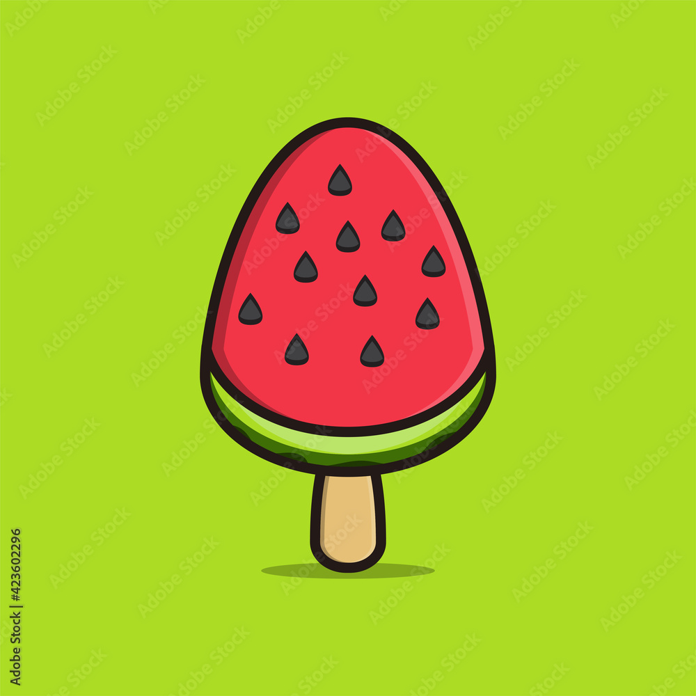 Watermelon icecream vector Watermelon icecream vector