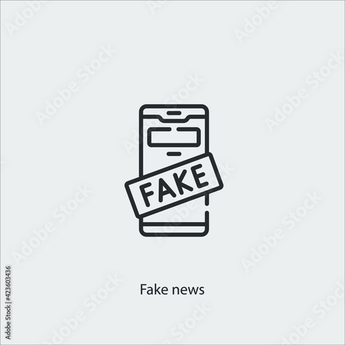 fake news icon vector sign symbol