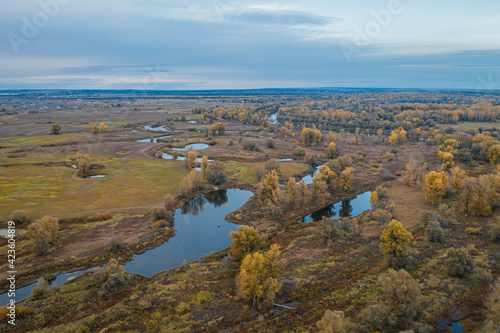 Fotografie Fall landscape aerial