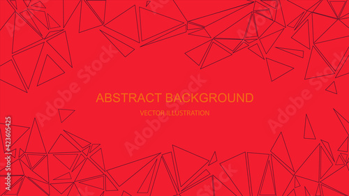 Abstract explosion background. Polygonal pattern. Vector illustration