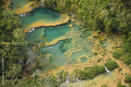 Semuc Champey natural pools visible from the top