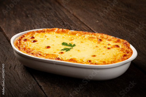 Shepherd's Pie (escondidinho). Typical Brazilian food. photo