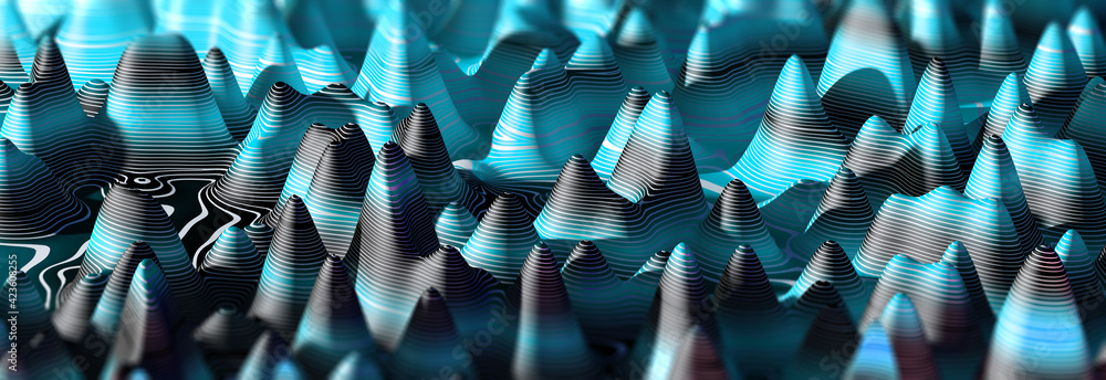 Fototapeta premium Abstract backgroud.3d illustration.Colorful lines and abstracts shapes design