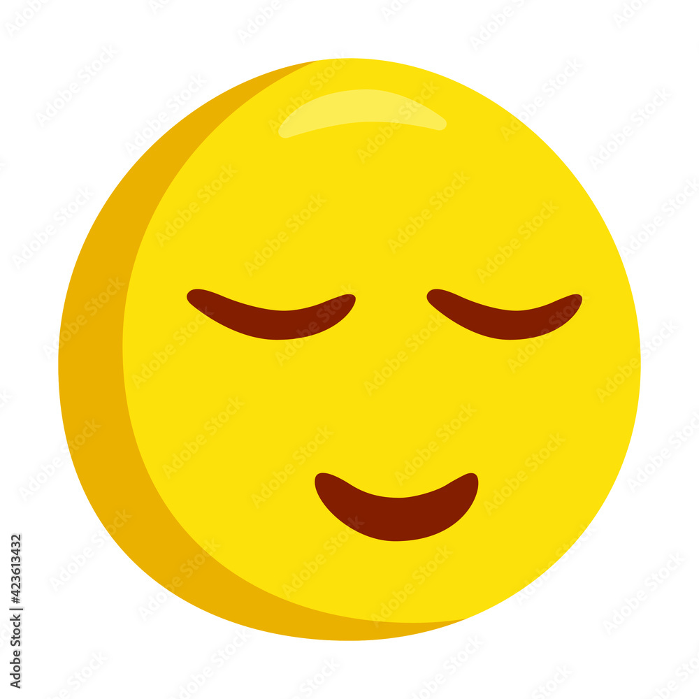 Relieved Emoji Icon Illustration. Content Vector Symbol Emoticon Design Doodle Vector. Relieved Emoji Icon Illustration. Content Vector Symbol Emoticon Design Doodle Vector.
