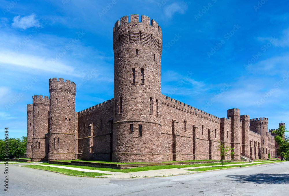 Connecticut Street Armory, a historic National Guard armory building sited at Columbus Park