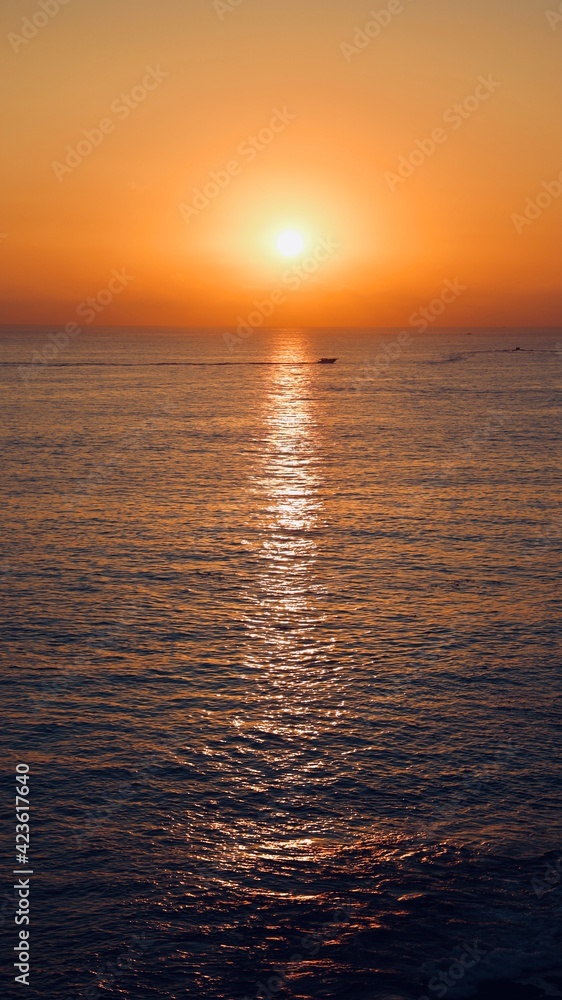 Sunset at Laguna Beach with Boat