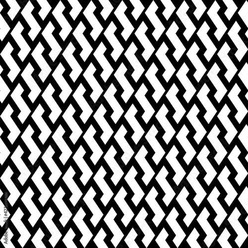 simple geometric interlocking s shapes repeat vector pattern.