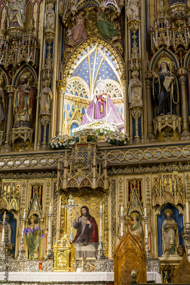altar of the cathedral of murcia, spain.