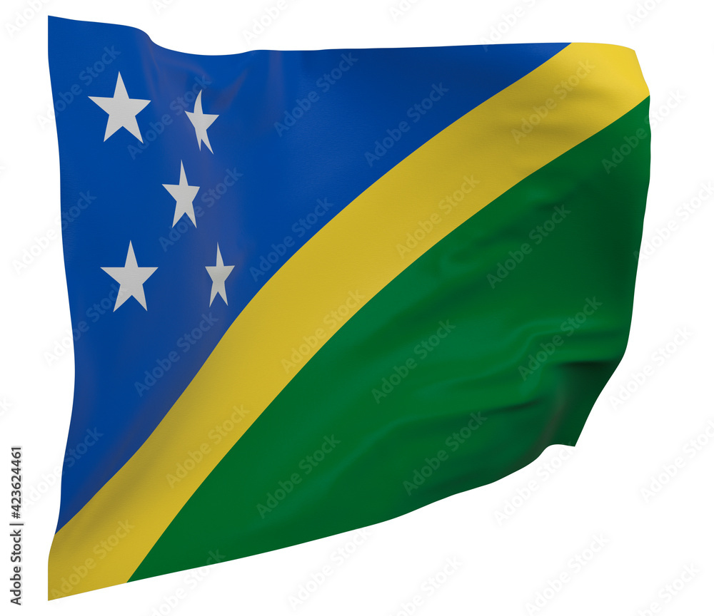 Solomon Islands flag isolated Solomon Islands flag isolated