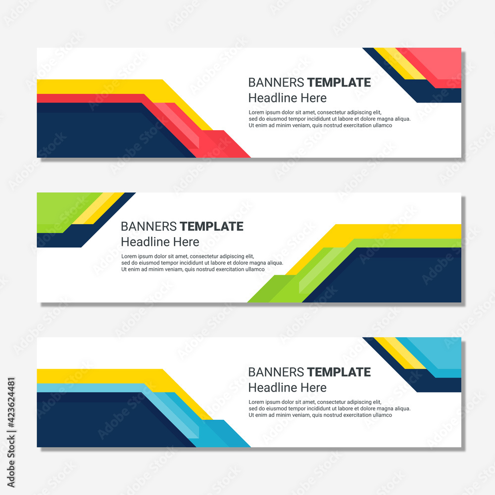 Set of horizontal banner design. editable banner ads white background for corporate and business presentation. social media and web header template
Set of horizontal banner design. editable banner ads white background for corporate and business presentation. social media and web header template