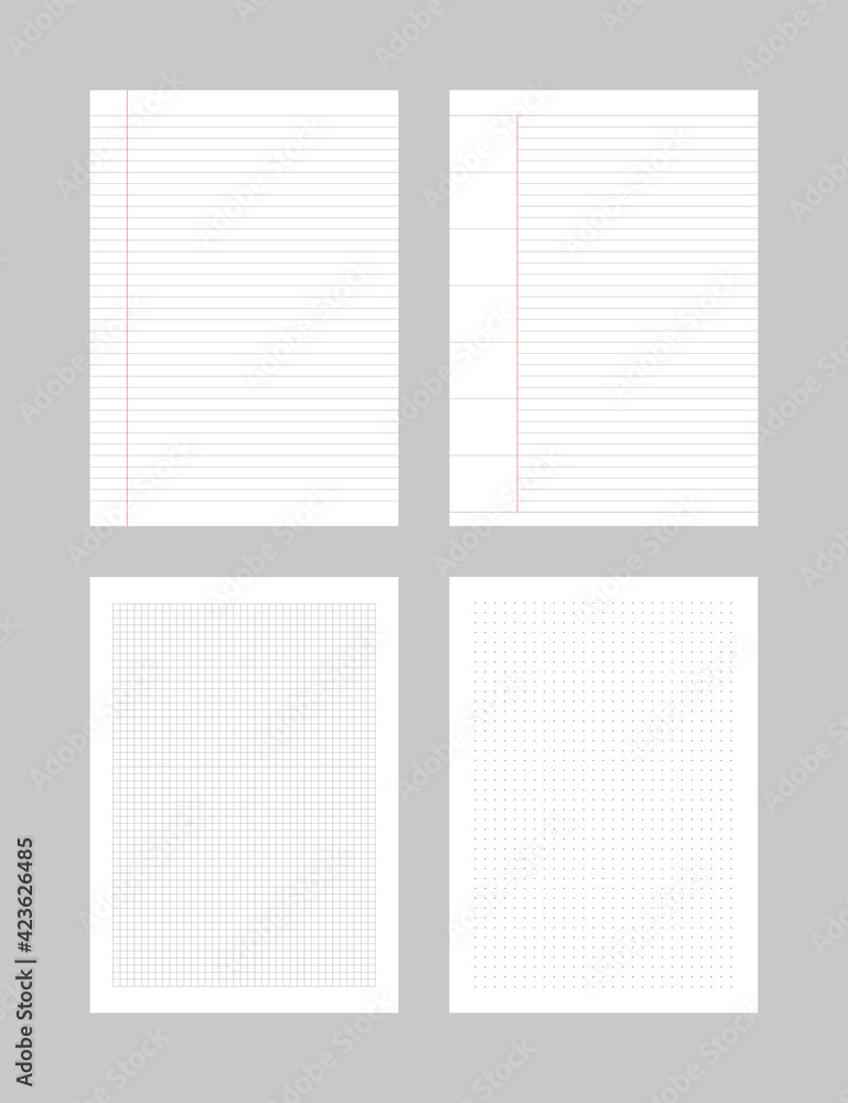 Scheduler and diary and note document template illustration set. Scheduler and diary and note document template illustration set.