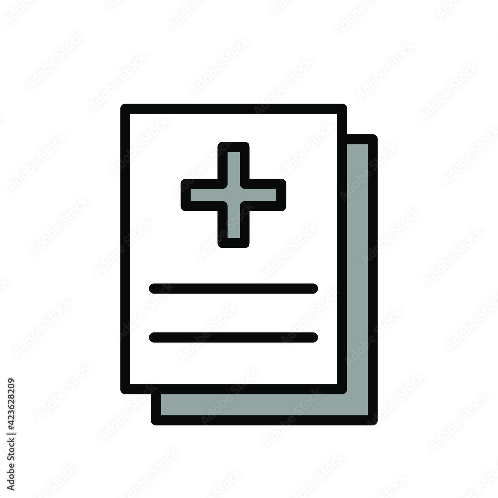 Illustration Vector graphic of medical report icon Illustration Vector graphic of medical report icon